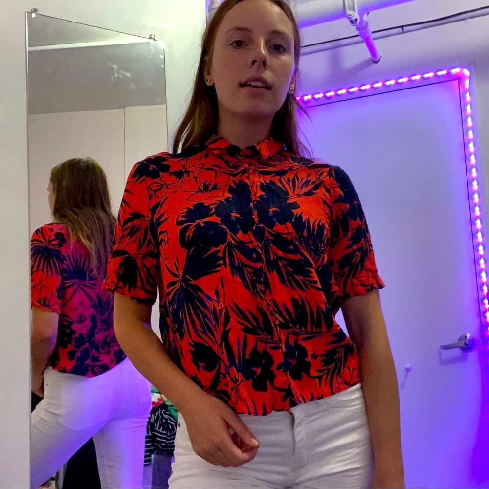 Floral print summer shirt